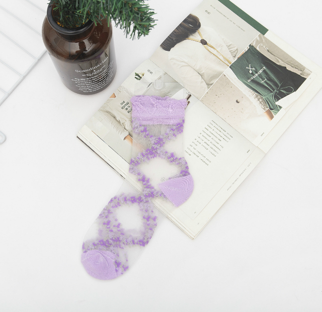 Korean Thin Glass Stockings Transparent Crystal Stockings — photo 2