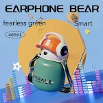Cute Fashion Stainless Steel Wire Headset Bear Water Cup, a stylish and adorable drinkware solution, perfect for both ho — photo 7