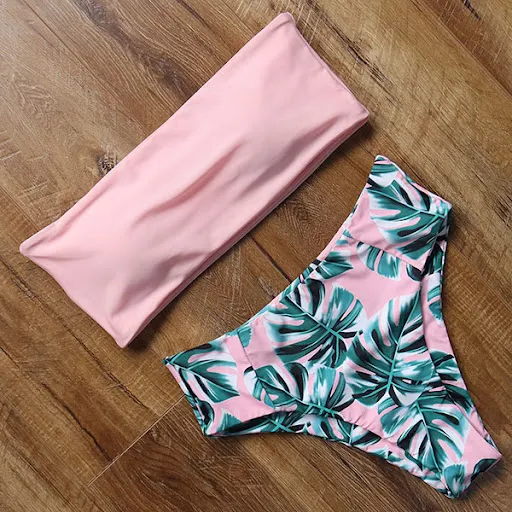 Title 21, Tie-dye bandage bikini for a vibrant summer loo...