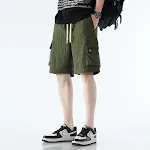 Pantaloni Sportivi Uomo Ampi e Casual. Pantaloni Corti per il Tempo Libero e lo Sport. Comodi e Versatili per un Look Dinamico. — foto 3