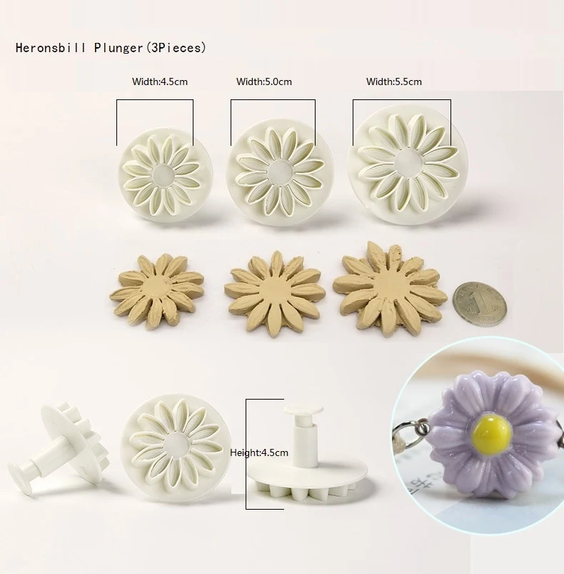 Title 2, Plastic Flower Fudge Cake Decoration Tool Sugar...