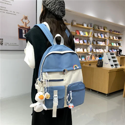 Title 2, Simple and Trendy Schoolbag for Girls on Campus...