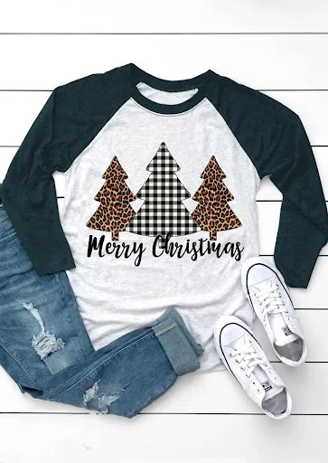Title 1, Camiseta pulôver de algodão com estampa de Natal