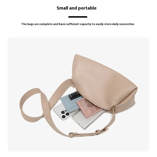 Title 4, Bolsa Crossbody de Ombro Único Macia com Design...