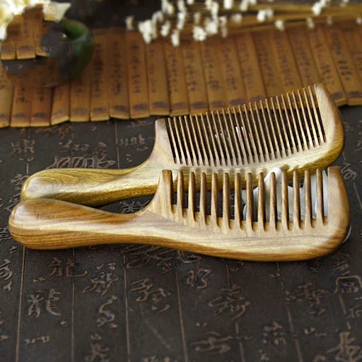 Title 3, Authentic Green Sandalwood Round Handle Massage...