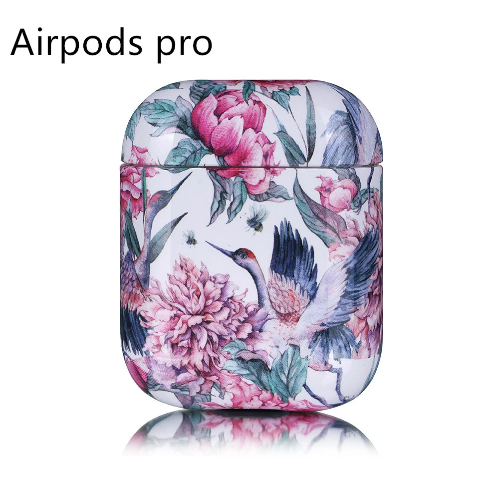 Creative Flower Printed PC Hard Shell Protective Cover Headset Case Compatible with Apple, durable and stylish protectio — photo 3