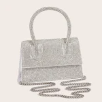 Bolsa de mão brilhante para festas de jantar, com strass e diamantes, um acessório luxuoso e sofisticado para eventos especiais. — foto 4