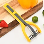 Stainless Steel Removable Three In One Melon and Fruit Planer. Slice, dice, and serve your favorite fruits with ease and — photo 2