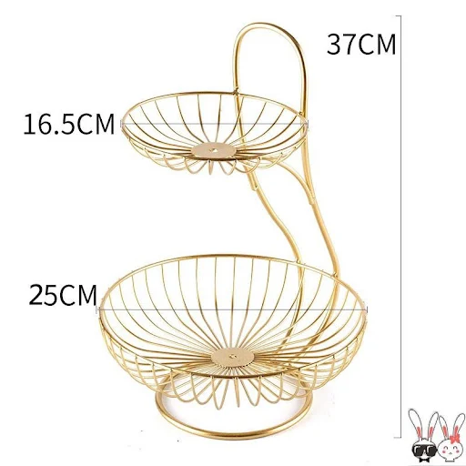 Title 2, Living Room Double-Layer Fruit Tray Modern Crea...
