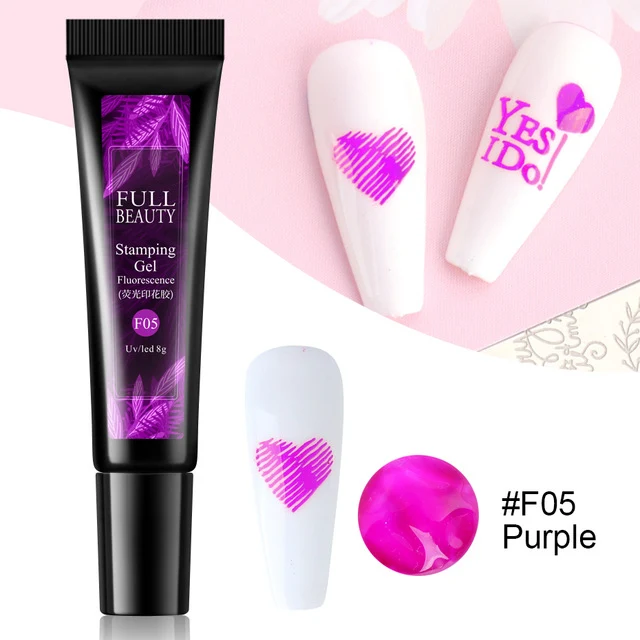 Fluorescent Nail Art Printing Glue and Template Transfer Hose Set. Create vibrant, glowing nail designs with this easy-t — photo 5