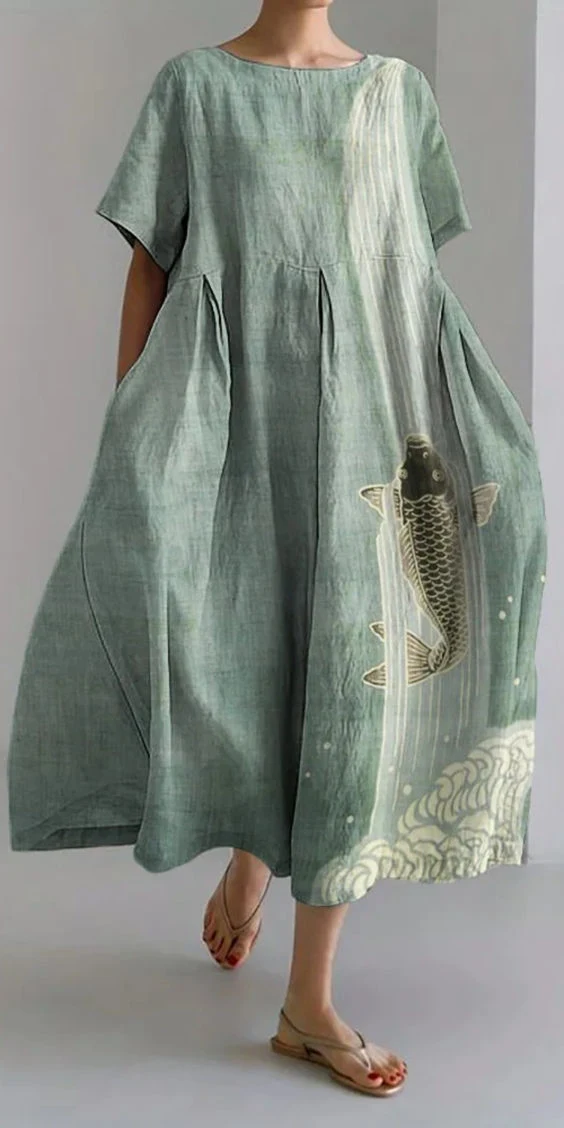 Women's 3D Printing Fashion Plus Size Loose Casual Dress — photo 13