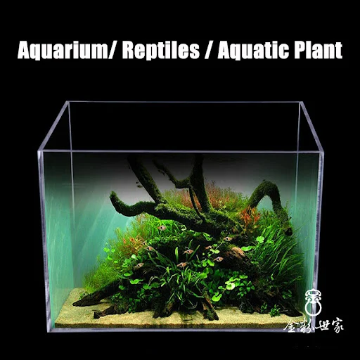 Acrylic Transparent Fish Tank Shatterproof Desktop Small Rectangular Aquatic Plants Tank Reptiles Tank Aquarium Accessor — photo 5