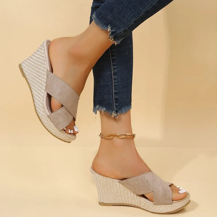 Title 4, Sandalias Plataforma Cuña Mujer Talla Grande Cu...