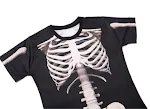 Męska Koszulka Skeleton 3D z Wzorem Kości Krótki Rękaw Okrągły Dekolt Horror Styl Zabawna Odzież — zdjęcie 5