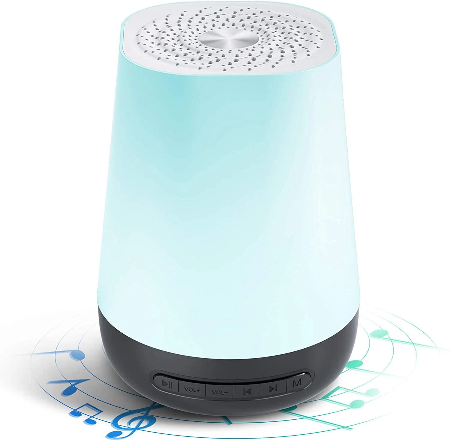Instrumento de ruído branco para sono com luz touch colorida. Durma melhor com sons relaxantes e luz ambiente personalizável. Perfeito para todos. — foto 4