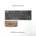 Black round wood palm rest
