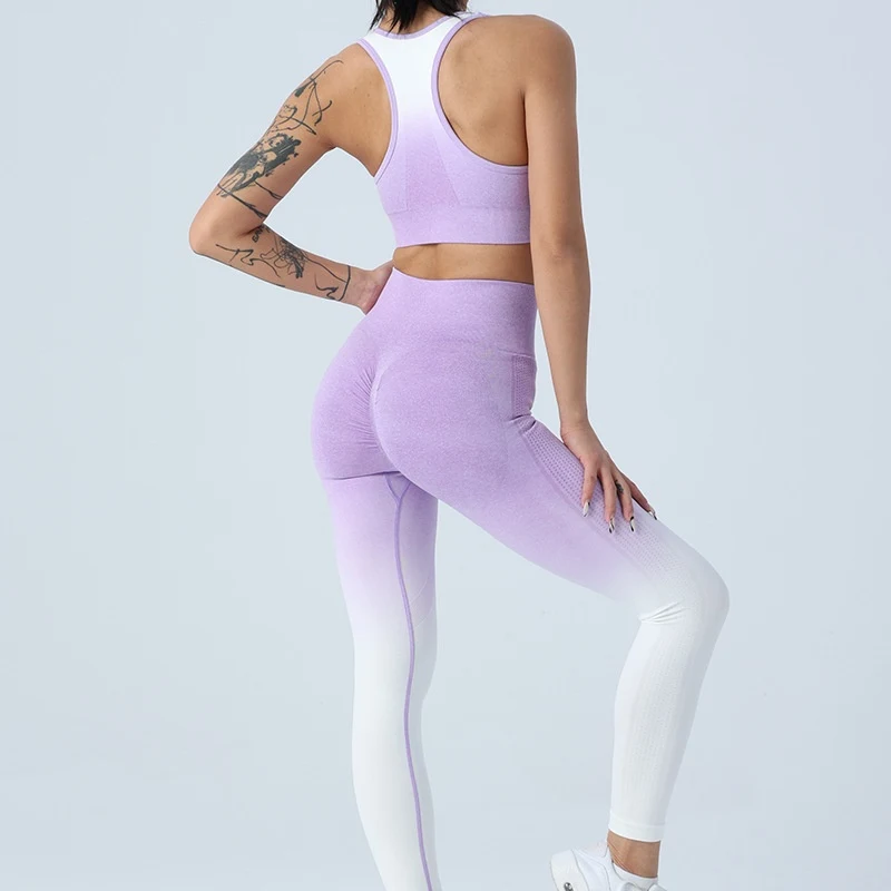 Yoga Pants Knitted Vest Bra Set. Designed for ultimate comfort and support during your workout. Breathable fabric and a — photo 5