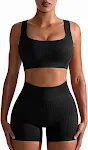 Women's Ribbed High Waist Shorts Vest Suit for a chic, comfortable look. Perfect for summer, offering both style and eas — photo 13