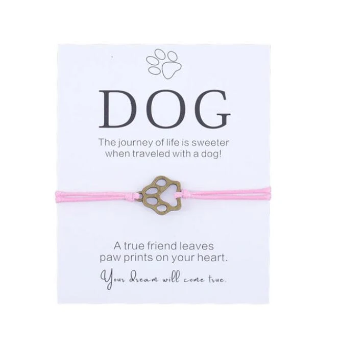 Regalo per bracciale di amicizia per lui Paw Stample Bracciale Dog amante Dog amante Dog Gioielli Dono Bracciale per Pet Dog Pare — foto 7