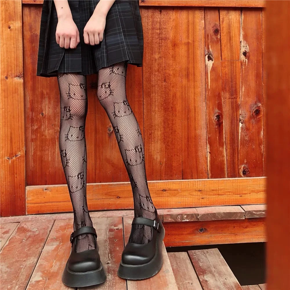 Cut-out mesh women's jumpsuit with animal stockings, creating a bold and stylish look for parties and special occasions. — photo 3