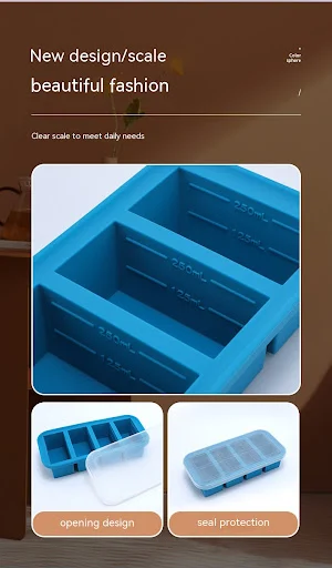 Title 4, Silicone Ice Cube Tray for Refrigerator with Li...