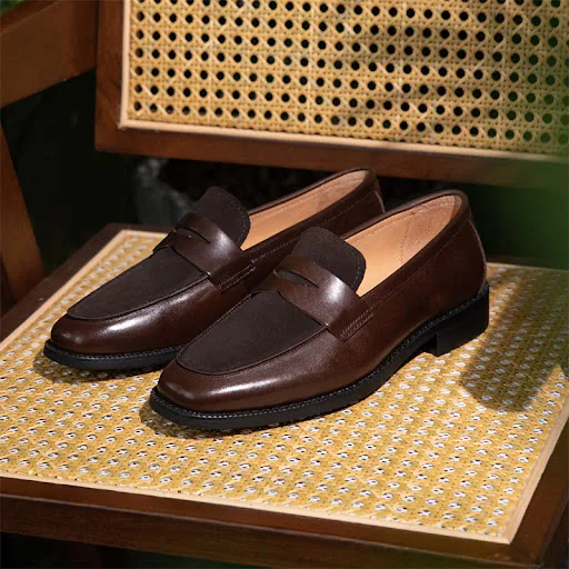 Title 3, Scarpe casual da uomo in pelle con punta quadra...
