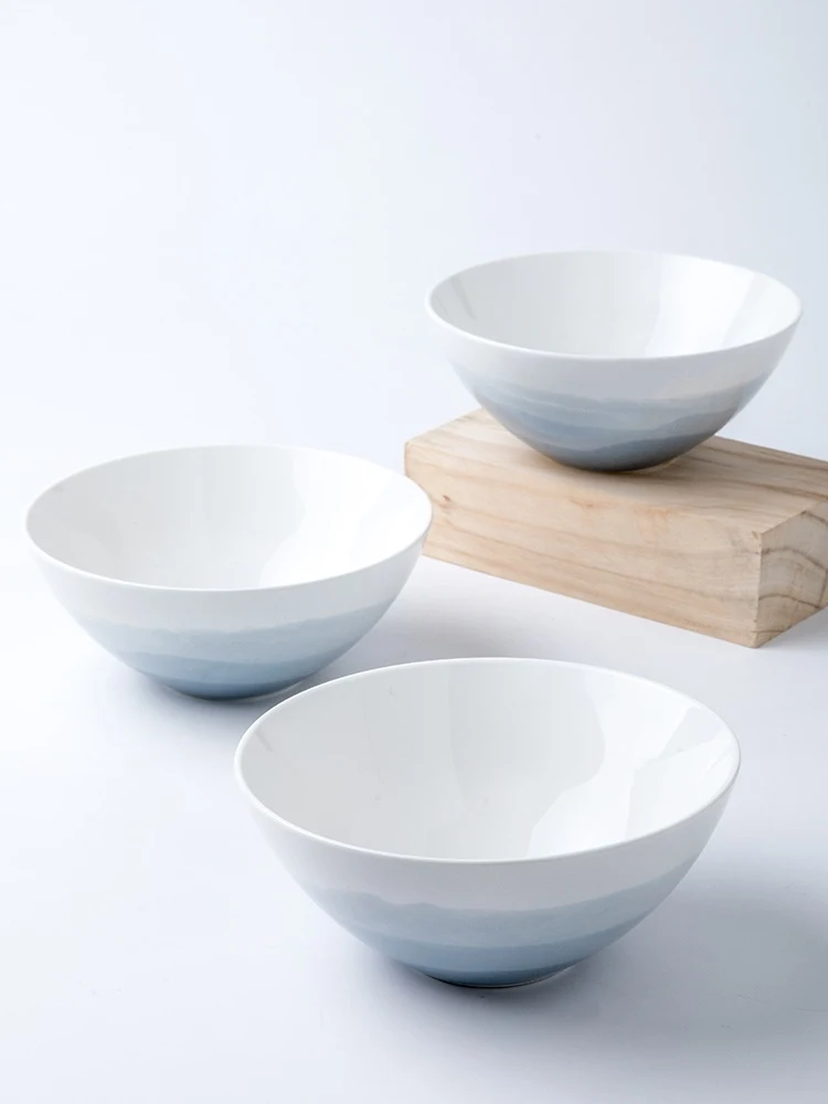 Solid Color Personalized Home Creative Ceramic Noodle Bowl. Enjoy your favorite noodles in style and add a personal touc — photo 4