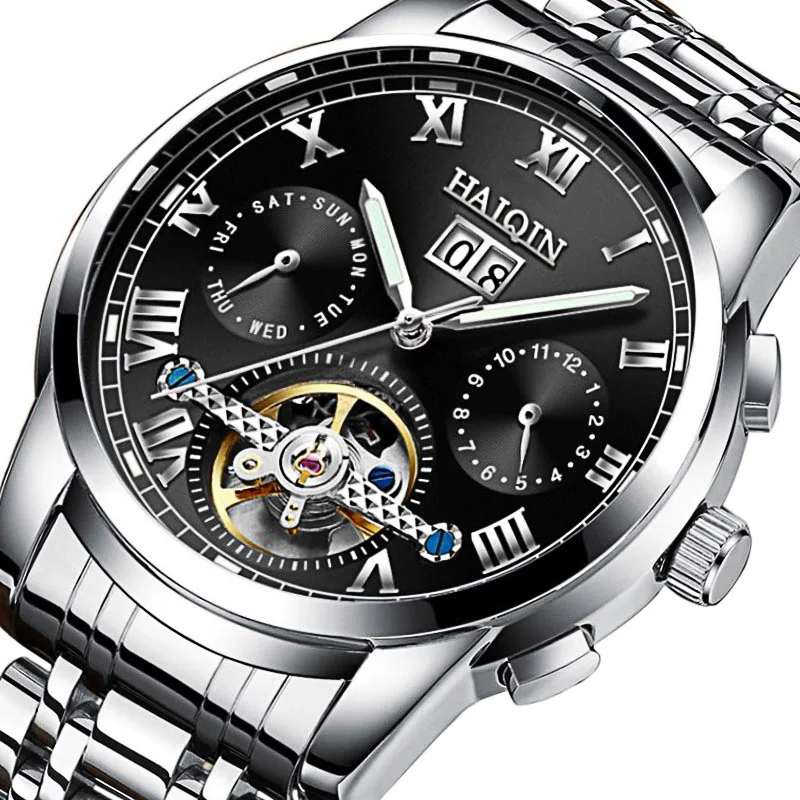 Relógio Mecânico Automático Tourbillon Vazado Luminoso à Prova D'água Masculino — foto 4
