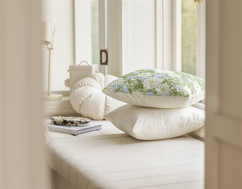 Title 7, Lace Carved Living Room Sofa Pillow Cases, Wais...