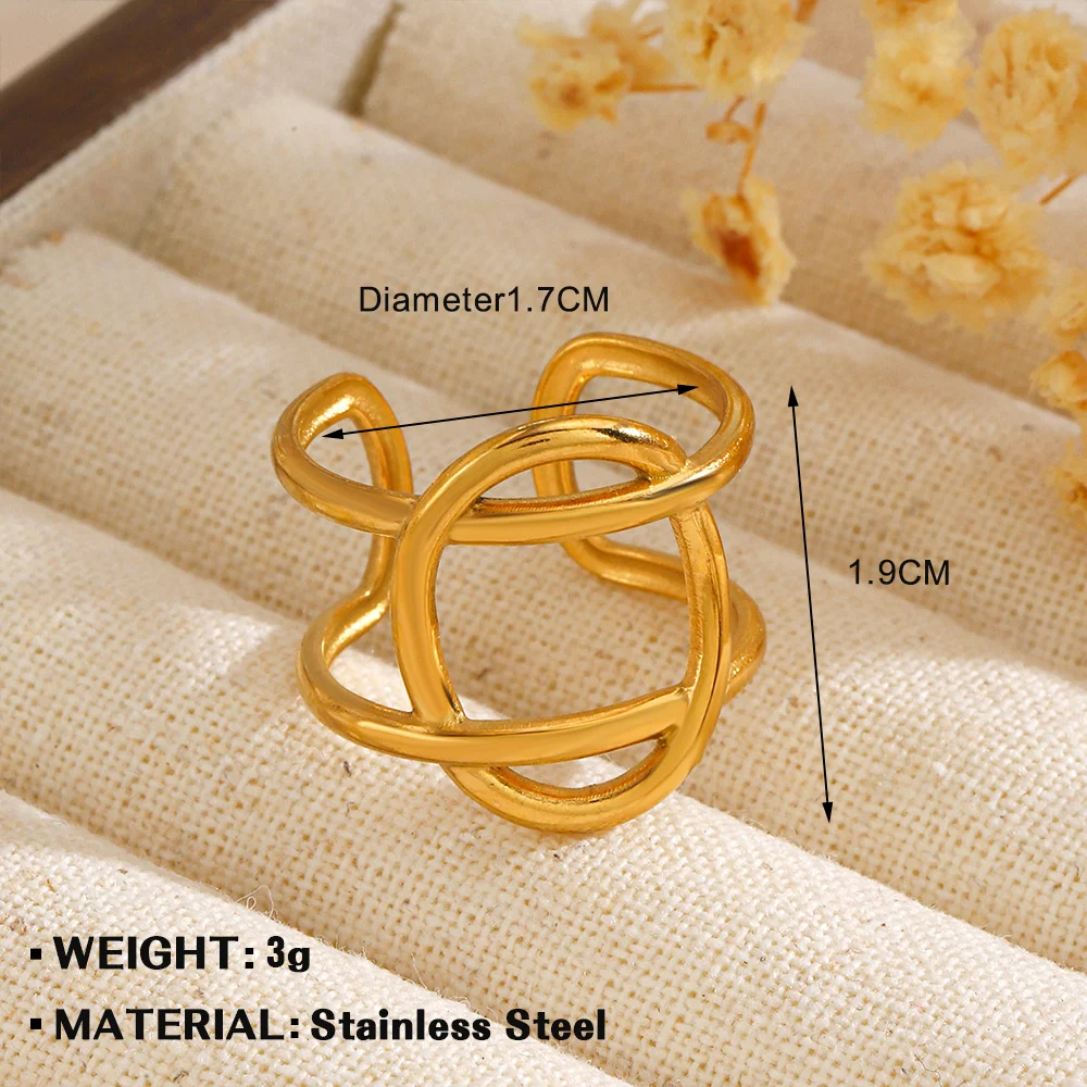 Anel aberto em aço inoxidável com design de coração simples, moda feminina, elegante, ideal para presente, amor e delicadeza. — foto 6