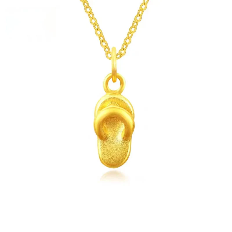 Colar feminino em ouro puro com pingente de cintura fina e cartão de bênção, design elegante e delicado, presente perfeito. — foto 2