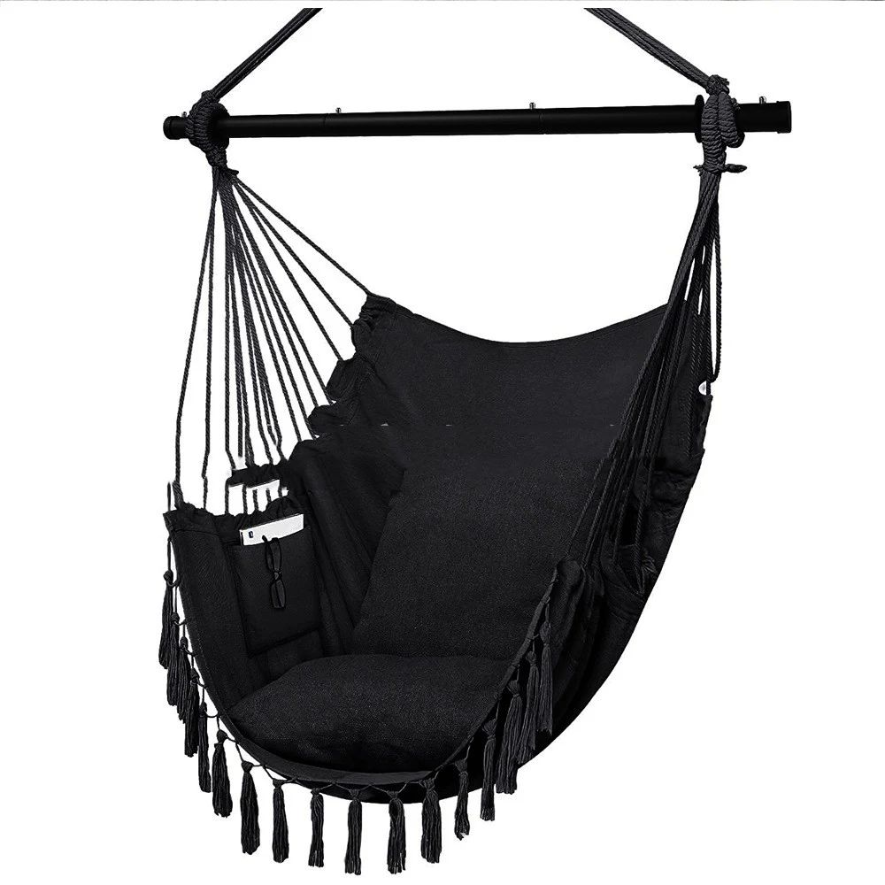 Folding Reinforced Iron Pipe Outdoor Hammock Anti-rollover Bedroom Swing Hanging Chair Relax and Unwind in Comfort and S — photo 2