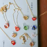 Colar de flores de pêssego com pingente do zodíaco feito à mão – Joia de constelação única e personalizada. Presente perfeito. — foto 33