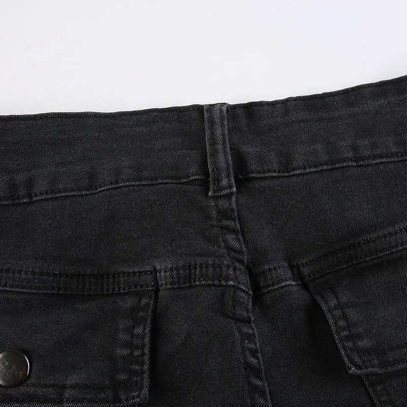 Title 6, Street Retro Pocket Low Rise Hot Girl Jeans, pe...