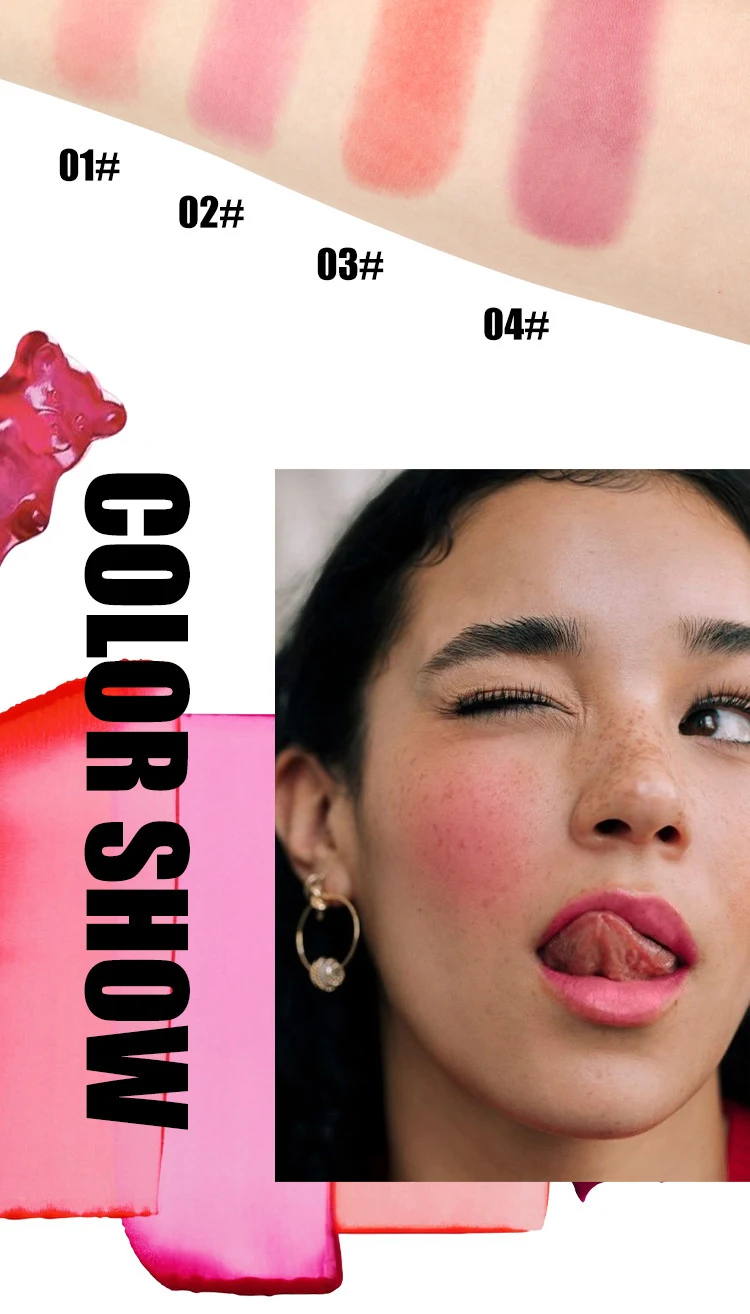 Title 4, Jelly Blush Lipstick Lip And Cheek Dual-use Mul...