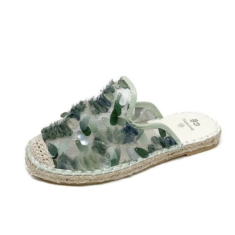 Title 2, Mori Female Hemp Rope Braided Fisherman Shoes H...