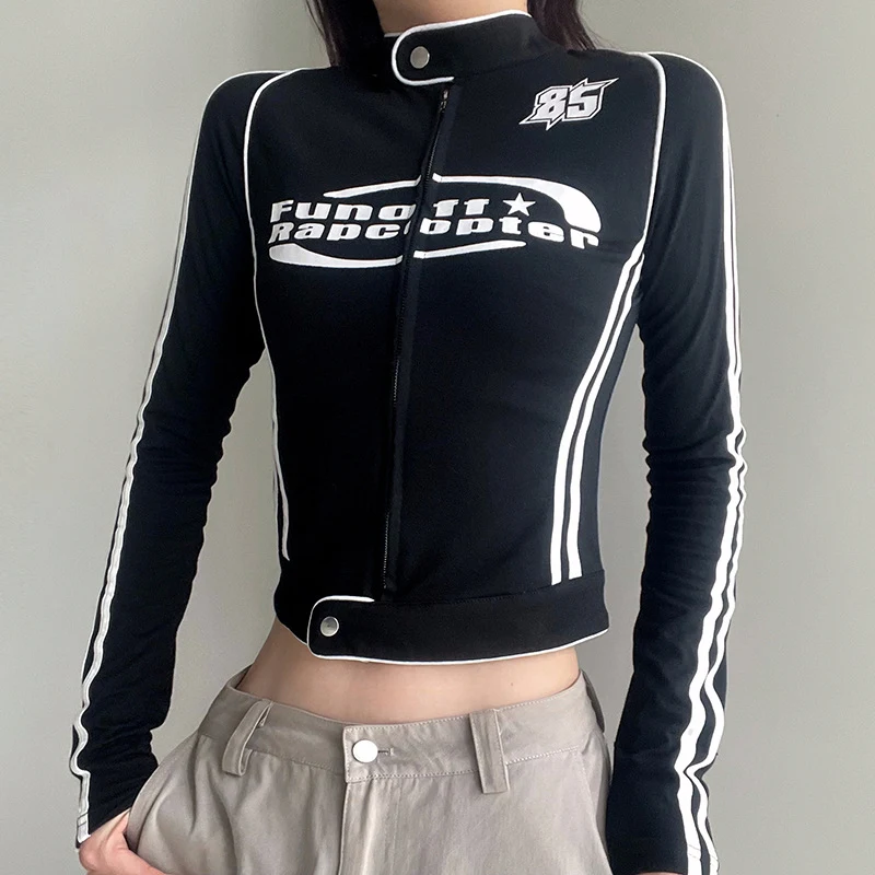 Title 8, Womens Street Locomotive Letter Printing T-shi...