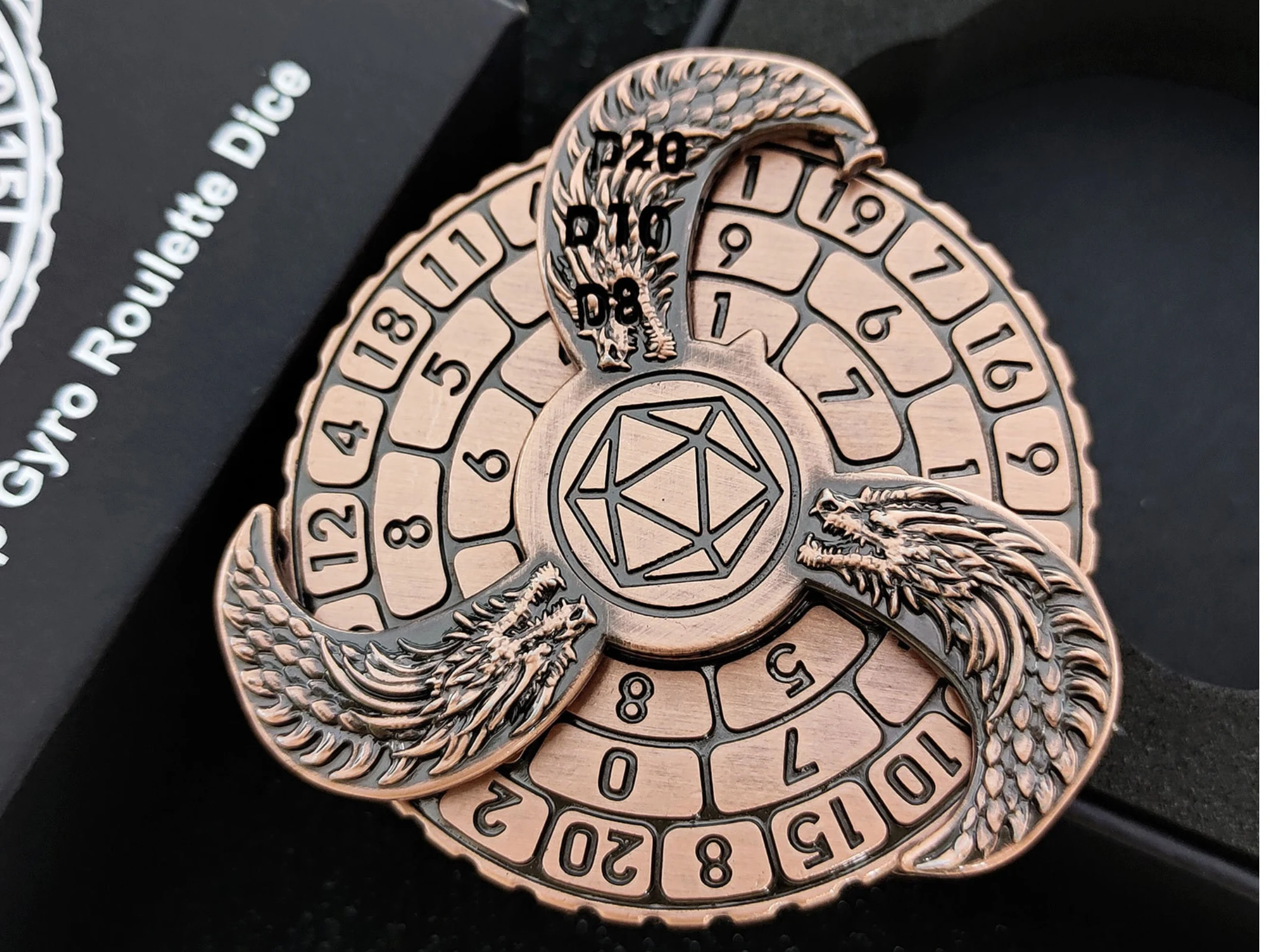 Dados D6 Dragão Poliedrico Giratório para RPG. Leve suas aventuras de Dungeons & Dragons a um novo nível com esses dados incríveis. — foto 13
