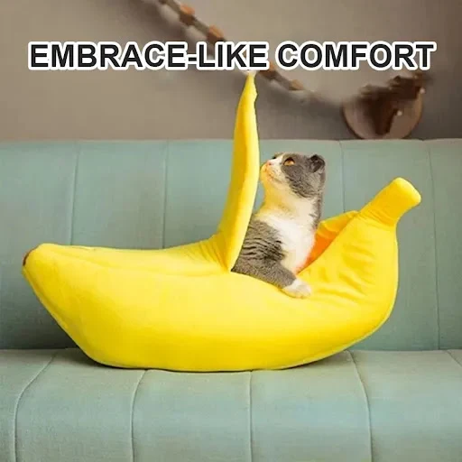 Banana Cat Bed Cute Cat Mat Beds Warm Durable Portable Pet Basket Kennel Dog Cushion Cat Supplies — photo 5