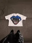 T-shirt girocollo casual con stampa di cartoni animati Hip Hop Harajuku manica corta gotica — foto 12