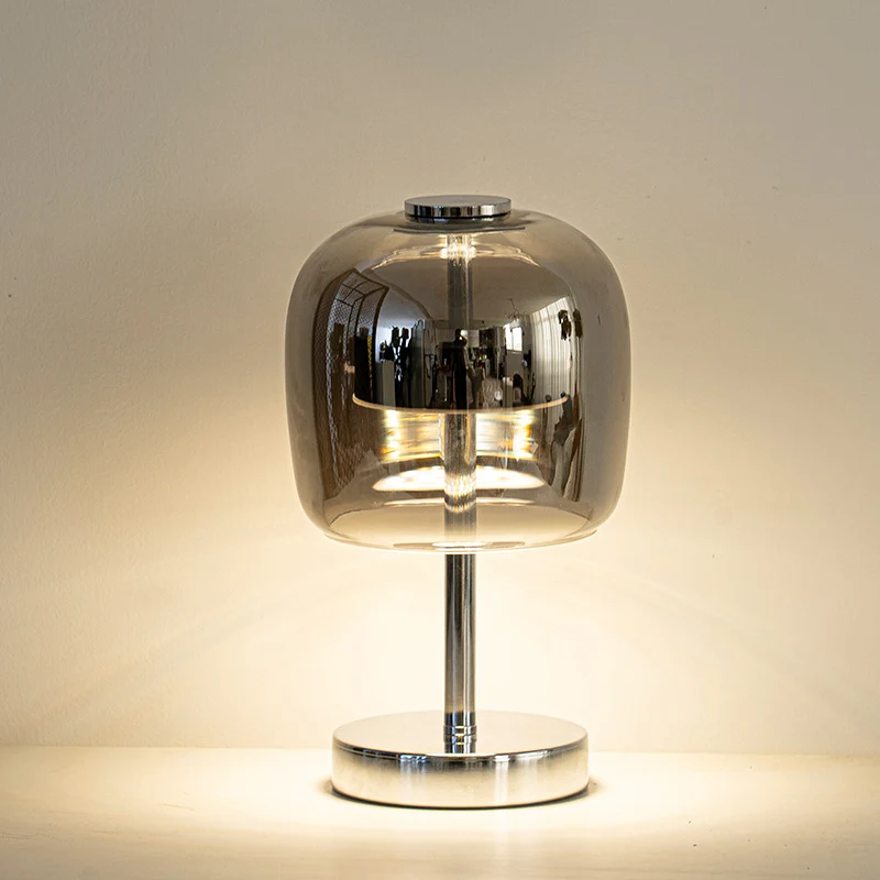Decorative Glass Table Lamp Nordic Simple Bedside Bar Ambience Light Personality, perfect for creating a cozy atmosphere — photo 11