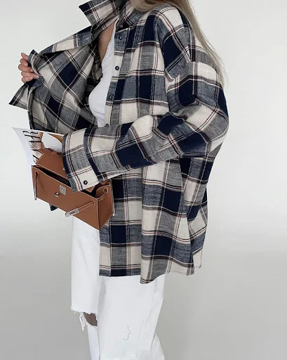Title 5, Womens Cotton Mid-length Shirt For Outer Wear