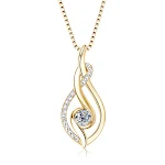 Colar de diamantes e prata, acessórios femininos sofisticados. Joia elegante, brilho deslumbrante, presente perfeito para ocasiões especiais. Exclusivo e charmoso. — foto 2