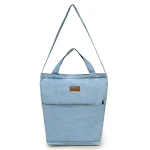 Retro schoudertas canvas denim voor winkelen, ruim en duurzaam, perfect voor dagelijks gebruik, combineert vintage stijl en functionaliteit. — foto 7