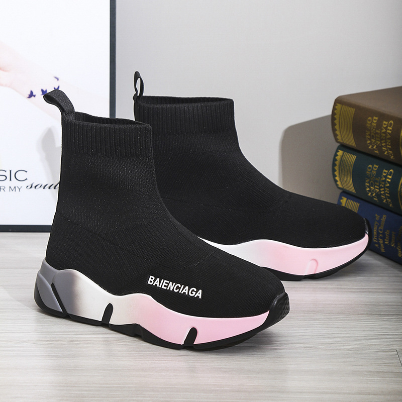 Title 13, Botas Sock Pretas Femininas Plataforma