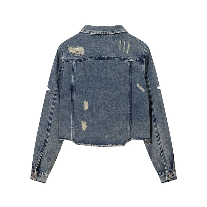Title 9, Jaqueta jeans rasgada retro American Street, pe...