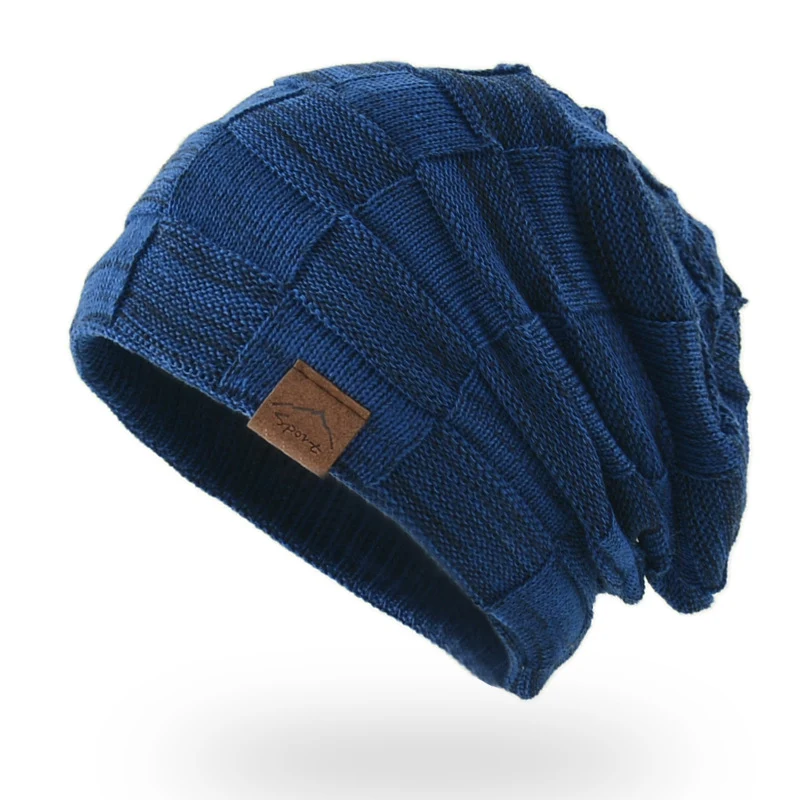 Title 7, Fleece Mixed Color Versatile Knitted Hat For Wa...