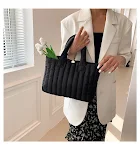 Women's Large-Capacity Soft Striped Portable and Fashion Handbag perfect for everyday use, shopping and travel, stylish. — photo 26