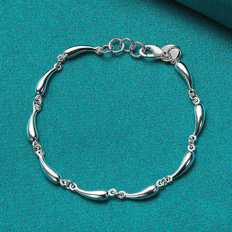 Title 1, Pulseira de prata com pingentes de gota dágua ...