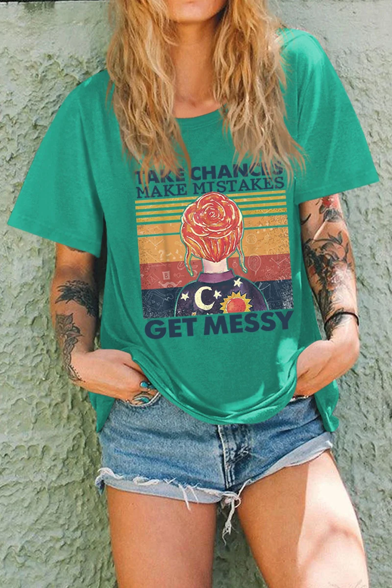 Title 24, Womens Letter Printing Casual Loose Short Slee...